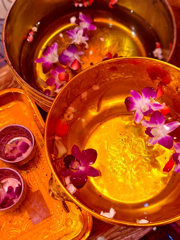 Crafting Captivating Headlines: Your awesome post title goes here Orchids floating in golden bowls create a vibrant, tranquil scene. Perfect for relaxation or spa themes.